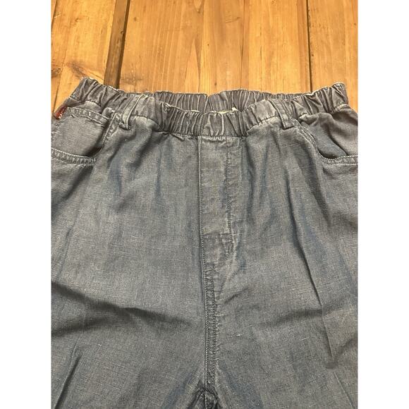 Tommy Bahama Women’s Joggers Linen Blend Size Medium Poncho Pants Chambray Relax - Picture 4 of 16